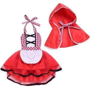 Toddler Baby Girls Little Red Riding Hood Costume 2pc set